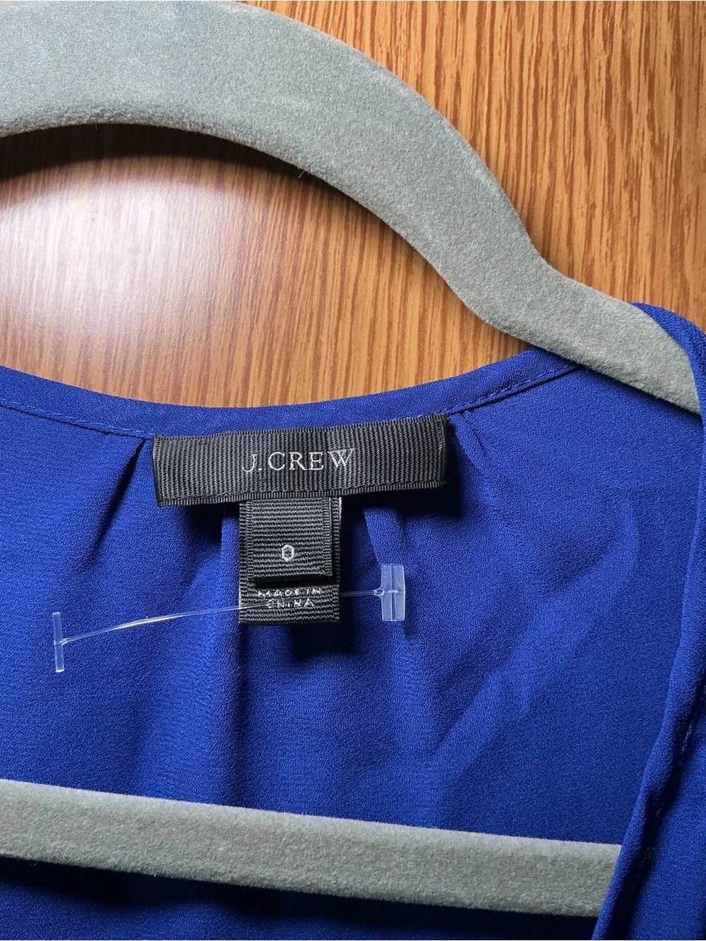 J.Crew Cobalt Blue Tassel Trim Long Sleeve Blouse Size 0